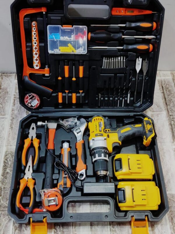 Kit de Herramientas Completo con Taladro Inalámbrico